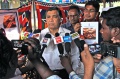 Dr M. K. Showkath Ali speeks to the media